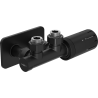 Mexen G05 termostaatiline nurgakomplekt koos S-kattega, Duplex, DN50, must - W907-958-910-70