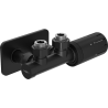 Mexen G05 Thermostat-Winkelset mit Abdeckplatte S, Duplex, DN50, schwarz - W907-958-910-70