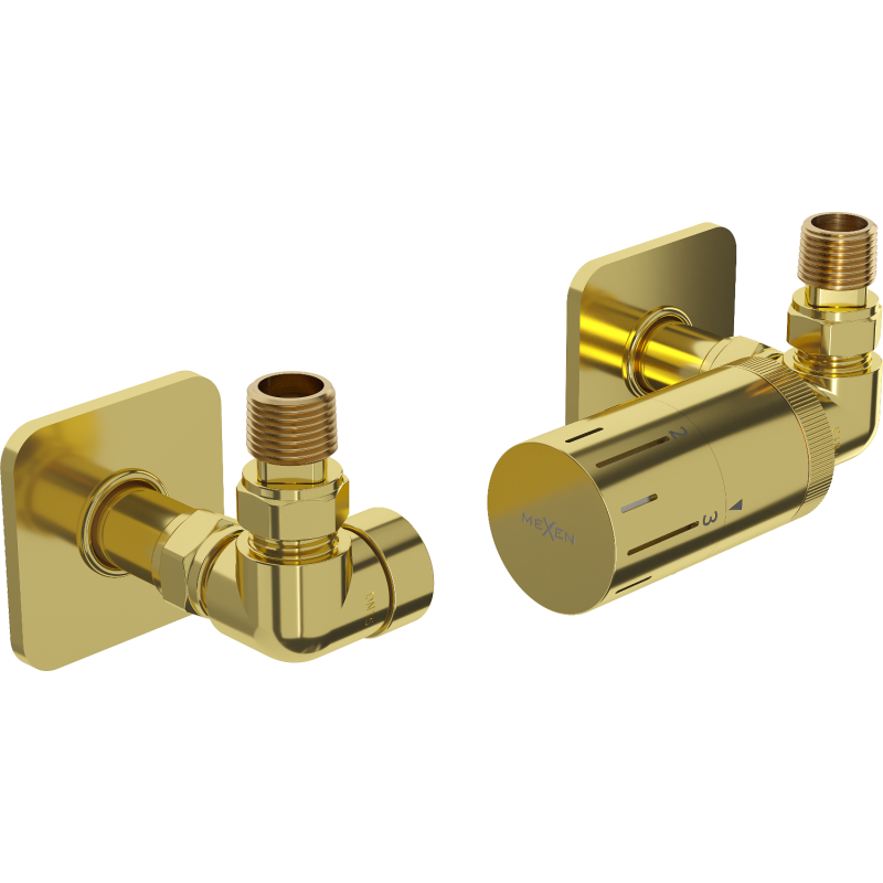 Mexen G05 axial termostatset med täckplatta S, guld - W903-958-909-50