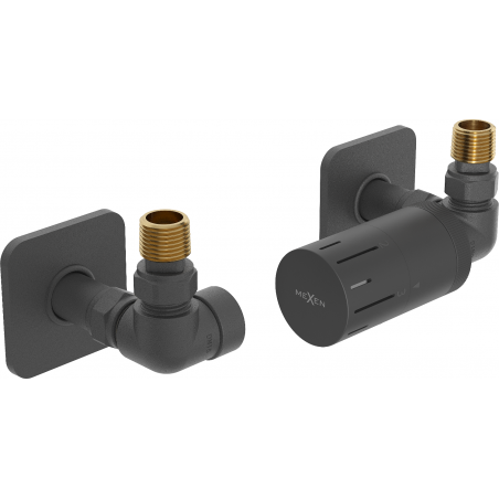 Mexen G05 axiaal thermostatisch set met S-afdekking, antraciet - W903-958-909-66