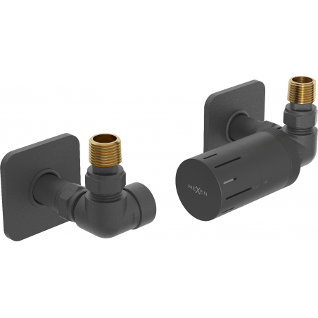 Mexen G05 axial thermostatic set with S cover, anthracite - W903-958-909-66