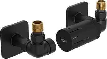 Mexen G05 axiale thermostaatset met S-rozet, zwart - W903-958-909-70