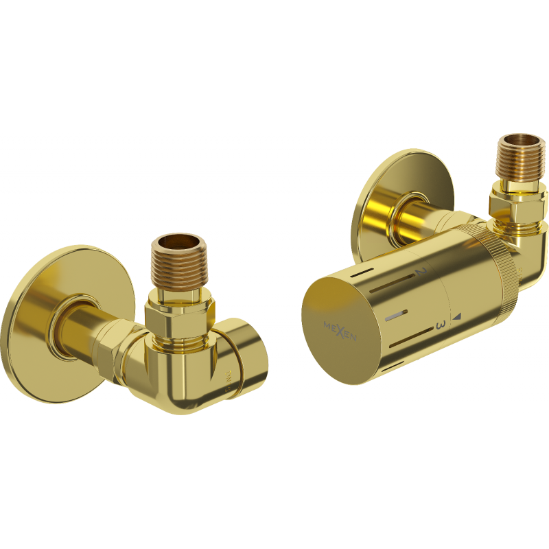 Mexen G05 axial thermostatic set with R cover, gold - W903-958-904-50