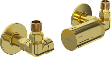 Mexen G05 conjunto termostático axial com cobertura R, dourado - W903-958-904-50
