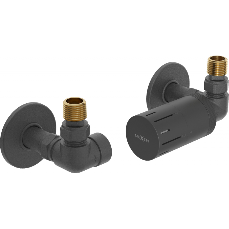 Mexen G05 axial termostatset med R-täckplatta, antracit - W903-958-904-66