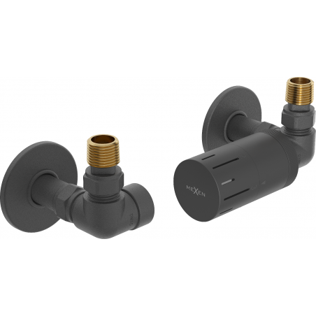 Mexen G05 axiale thermostaatset met afdekking R, antraciet - W903-958-904-66
