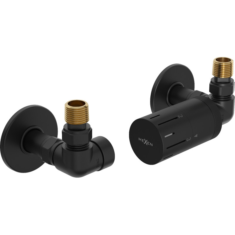Mexen G05 termostaatiline komplekt koos kattekorgiga R, must - W903-958-904-70