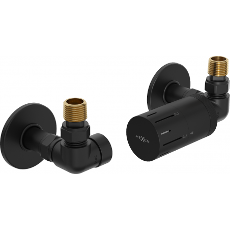 Mexen G05 Thermostat-Set axial mit Blende R, schwarz - W903-958-904-70