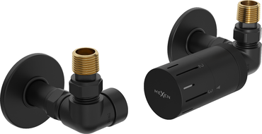 Mexen G05 Thermostat-Set axial mit Blende R, schwarz - W903-958-904-70