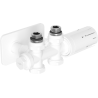 Mexen G05 termostaatiline nurga/otsemaskiga komplekt S, Duplex, DN50, valge - W908-958-910-20