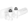 Mexen G05 termostatski set kutni/ravni s maskom S, Duplex, DN50, bijeli - W908-958-910-20