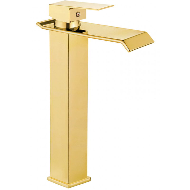 Mexen Apus grifo de lavabo alto, dorado - 744710-50