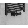 Mexen G05 Thermostat-Set Winklig/Gerad mit Abdeckung S, Duplex, DN50, schwarz - W908-958-910-70