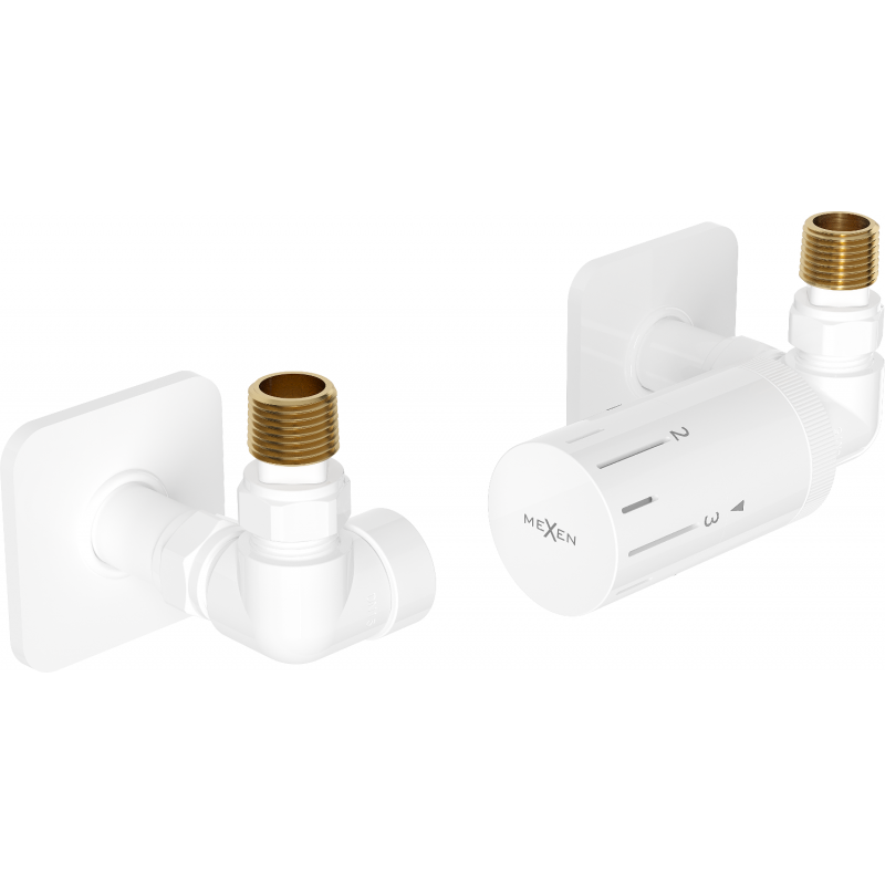 Mexen G05 ensemble thermostatique axial avec cache S, blanc - W903-958-909-20