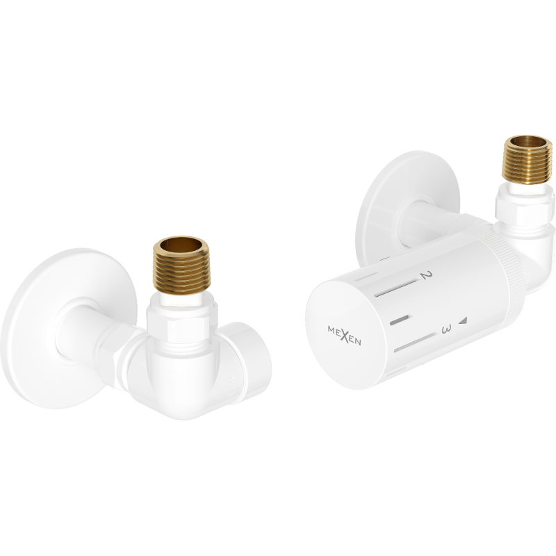 Mexen G05 Axial Thermostat-Set mit Abdeckung R, weiß - W903-958-904-20
