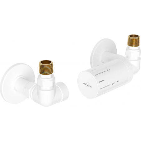 Mexen G05 axiales Thermostat-Set mit Rosette R, weiß - W903-958-904-20
