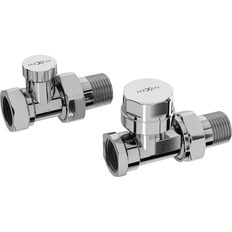 Mexen Uni-Term radiatoru vārsti taisni, hroms - W902-000-01