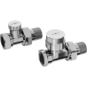 Mexen Uni-Term straight radiator valves, chrome - W902-000-01