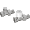 Mexen Uni-Term straight radiator valves, nickel - W914-012-01