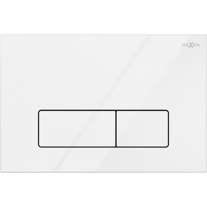 Mexen Fenix 13 plāna skalošanas poga, balta spīdīga - 601300