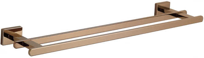 Mexen Arno dubbele handdoekhaak, roze goud - 7020725-60