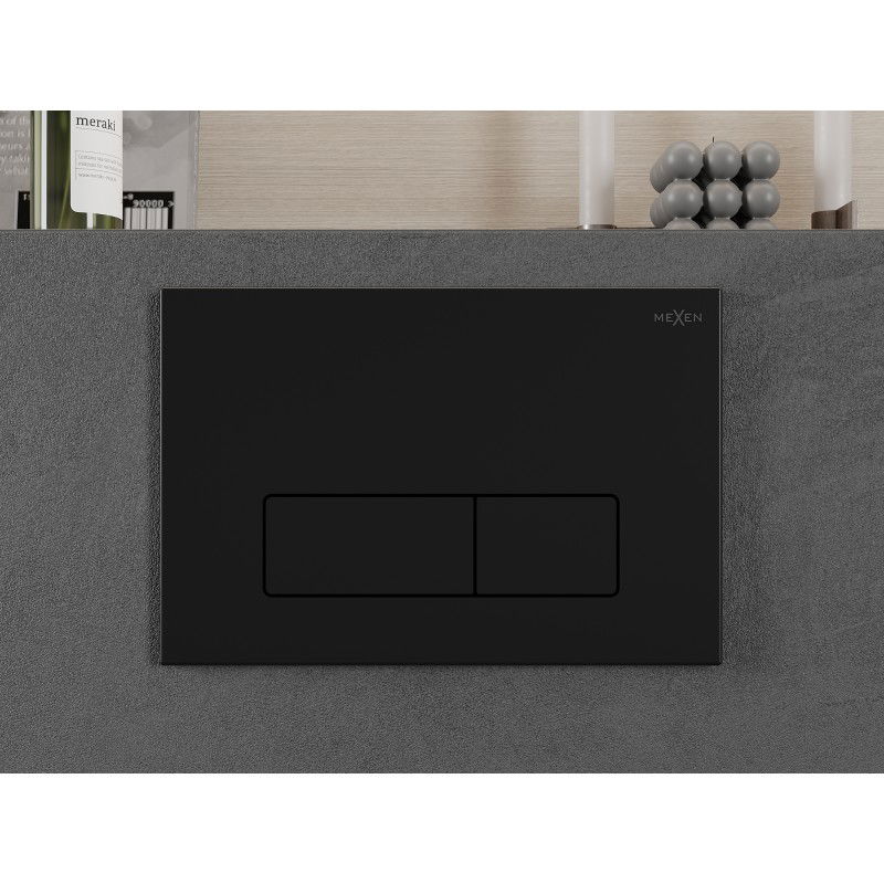 Mexen Fenix 13 pulsante di risciacquo Slim, nero opaco - 601303