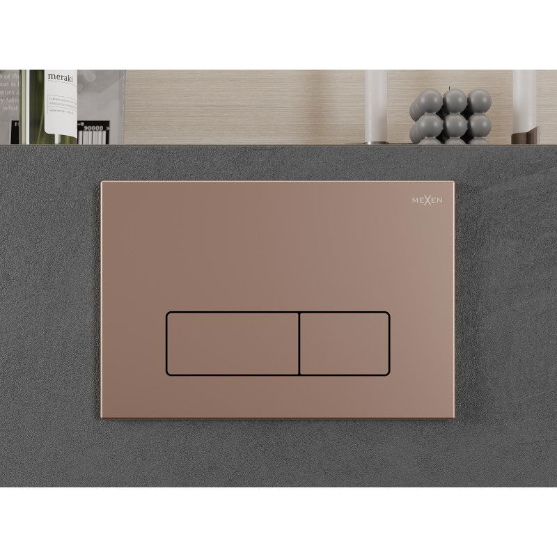 Mexen Fenix 13 slim doorspoelknop, roze goud - 601305