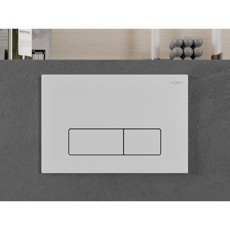 Mexen Fenix 13 slim spoelknop, wit mat - 601320