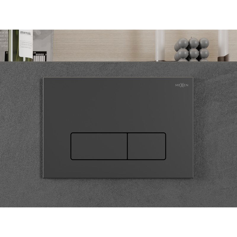 Mexen Fenix 13 bouton de chasse d'eau Slim, gris canon - 601366