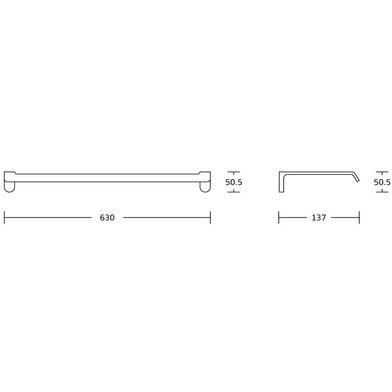 Mexen Lea suporte de toalhas duplo, cromado - 7026025-00