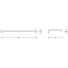 Mexen Lea porte-serviettes double, doré - 7026025-50