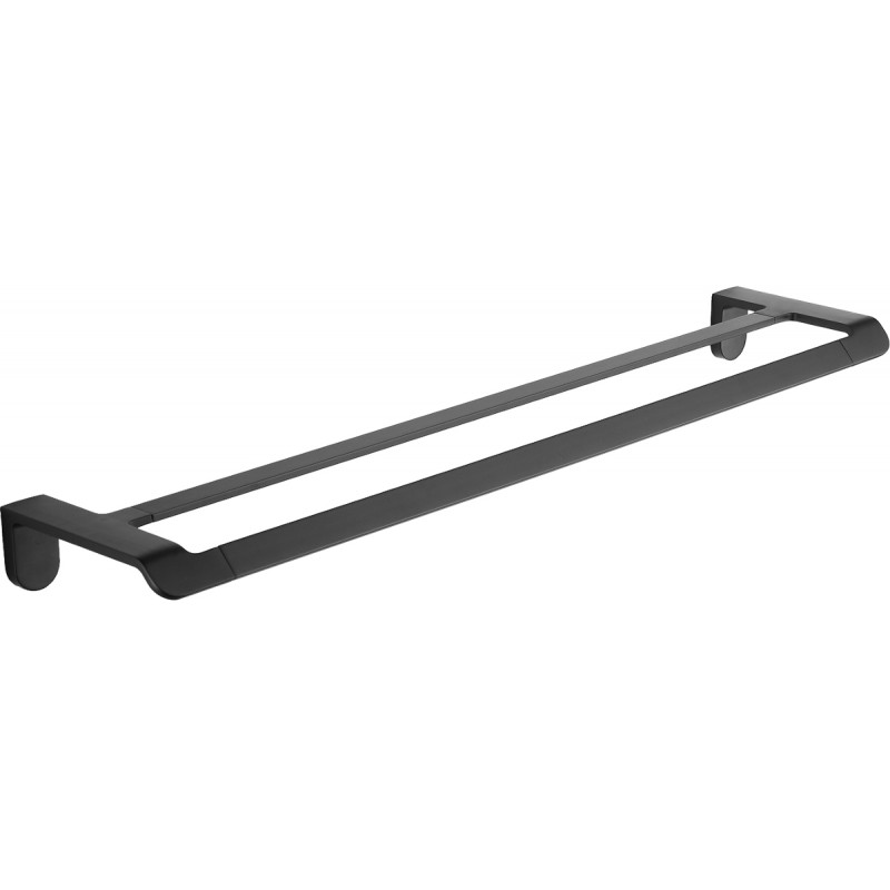 Mexen Lea perchero doble para toallas, negro - 7026025-70