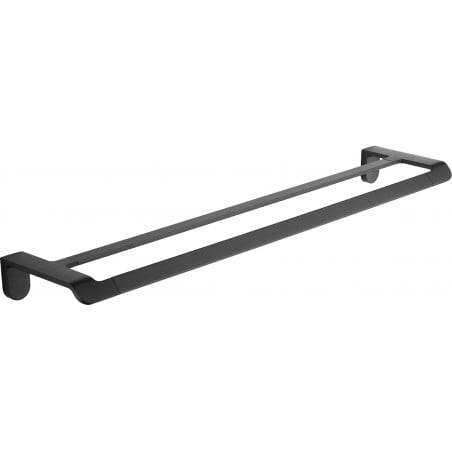 Mexen Lea perchero doble para toallas, negro - 7026025-70