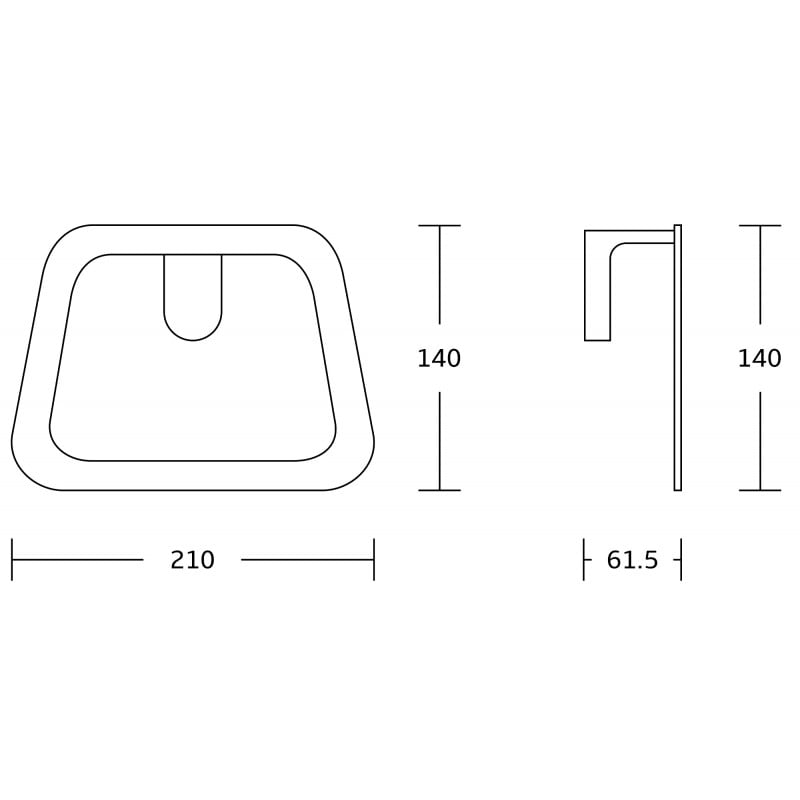 Mexen Lea towel rack, chrome - 7026032-00