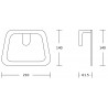 Mexen Lea porte-serviettes, chrome - 7026032-00