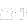 Mexen Lea Handtuchhalter, gold - 7026032-50