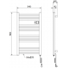 Mexen Aran Elektrischer Heizkörper 960 x 500 mm, 500 W, Schwarz - W306-0960-540-00-70