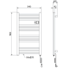 Mexen Aran radiador eléctrico 960 x 500 mm, 500 W, negro - W306-0960-540-00-70