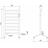 Mexen Oso grzejnik elektryczny 2w1 stojący 910 x 500 mm, 200 W, biały - W304-0910-500-00-20