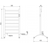 Mexen Oso grzejnik elektryczny 2w1 stojący 910 x 500 mm, 200 W, czarny - W304-0910-500-00-70