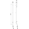Mexen Pino grzejnik elektryczny z wieszakami na ręczniki 1405 x 32 mm, 75 W, biały - W301-1405-032-00-20