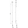 Mexen Pino radiador eléctrico con colgadores para toallas 1405 x 32 mm, 75 W, blanco - W301-1405-032-00-20