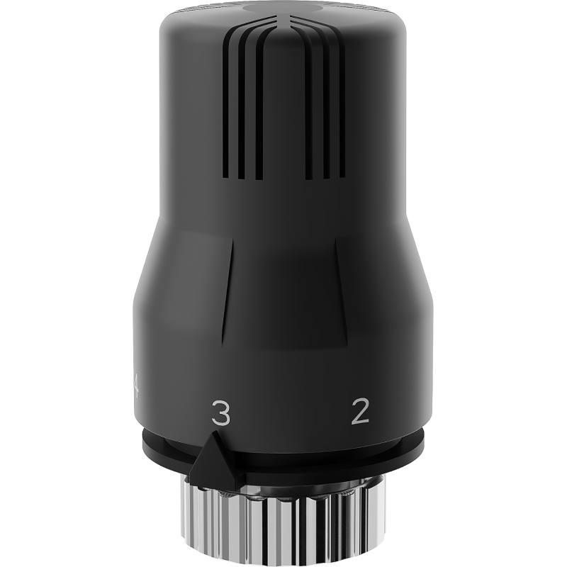 Mexen Uni-Term thermostatic radiator valve head, black - W908-002-70