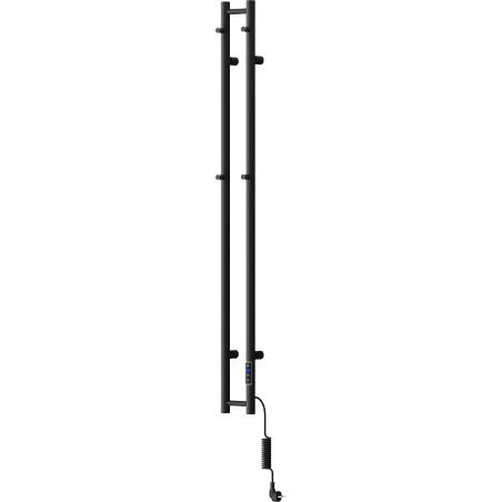 Mexen Pino radiador eléctrico con colgadores para toallas 1405 x 137 mm, 150 W, negro - W301-1405-137-00-70