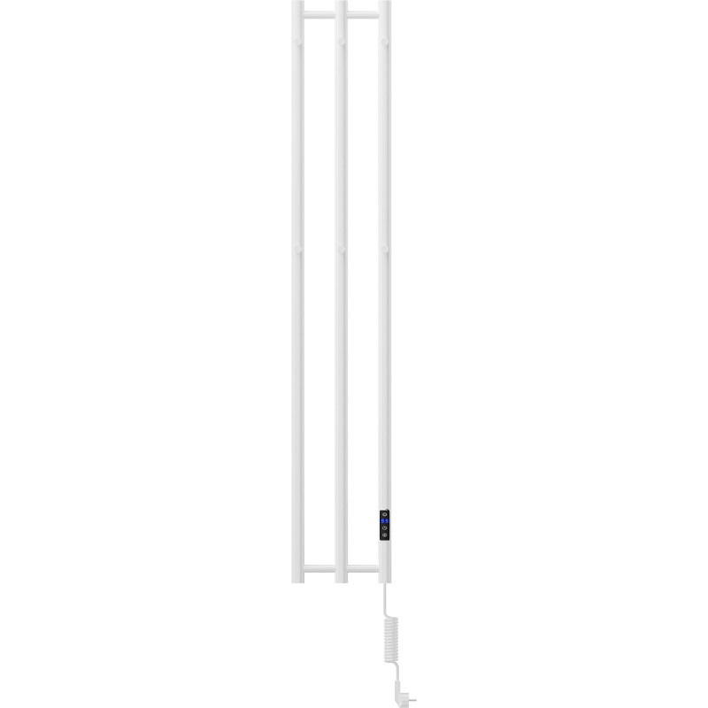 Mexen Pino radiador eléctrico con colgadores para toallas 1405 x 242 mm, 200 W, blanco - W301-1405-242-00-20