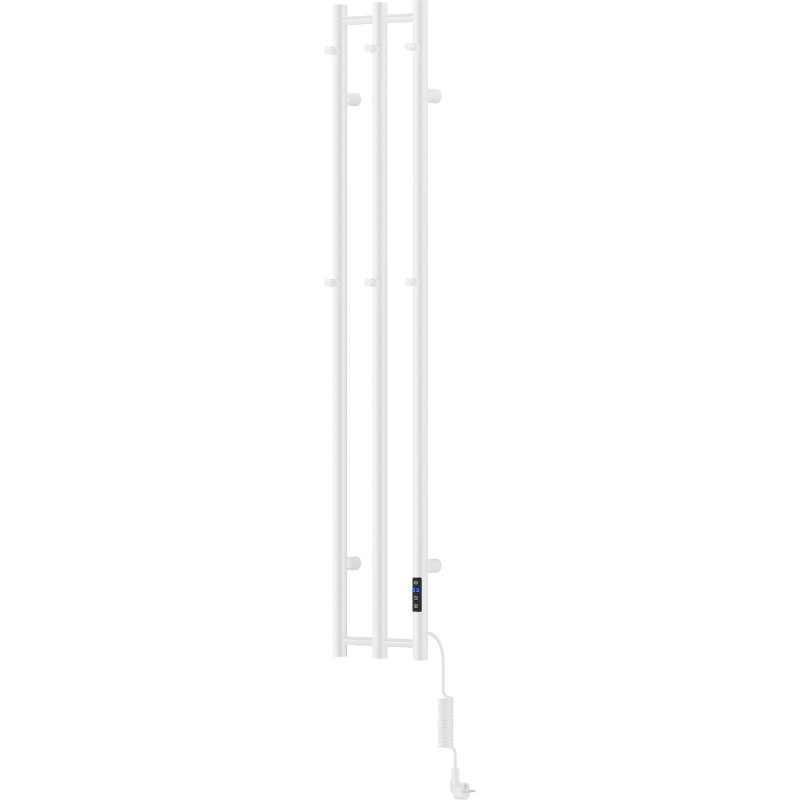 Mexen Pino radiador eléctrico con colgadores para toallas 1405 x 242 mm, 200 W, blanco - W301-1405-242-00-20