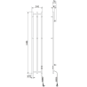 Mexen Pino grzejnik elektryczny z wieszakami na ręczniki 1405 x 242 mm, 200 W, biały - W301-1405-242-00-20