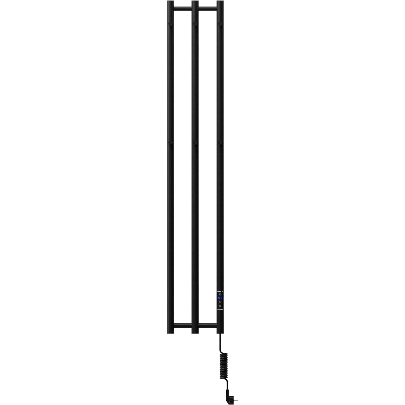 Mexen Pino elektrischer Heizkörper mit Handtuchhaltern 1405 x 242 mm, 200 W, schwarz - W301-1405-242-00-70