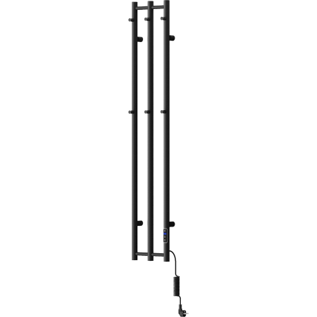Mexen Pino radiador eléctrico con soportes para toallas 1405 x 242 mm, 200 W, negro - W301-1405-242-00-70