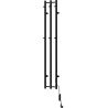 Mexen Pino radiador eléctrico con soportes para toallas 1405 x 242 mm, 200 W, negro - W301-1405-242-00-70